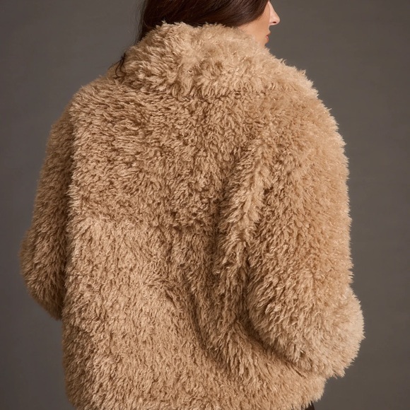 12TH TRIBE Suki Camel Shearling Coat - Picture 4 of 4